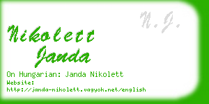 nikolett janda business card